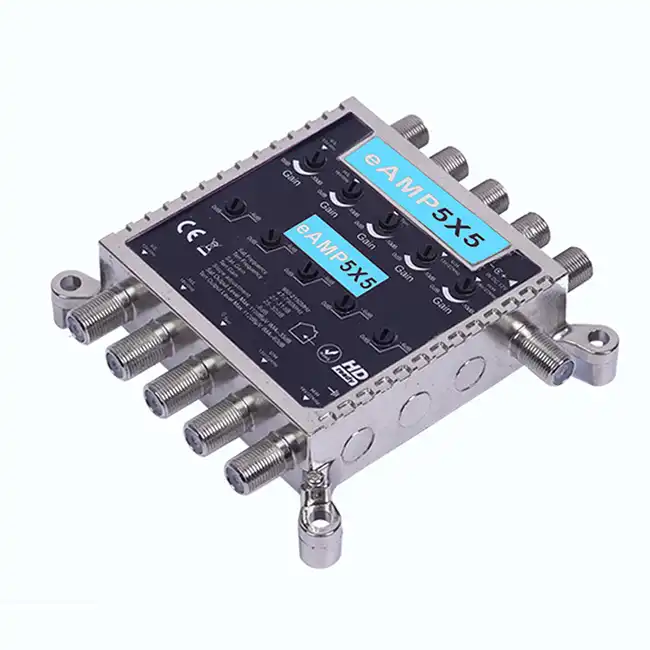 High quality tv amplifier digital gain and slope adjustable satellite signal amplifier