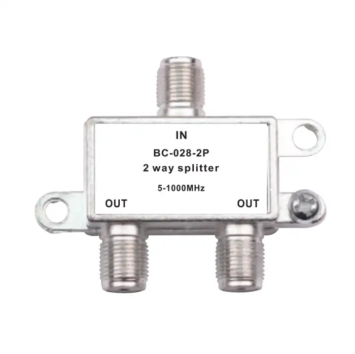 Highfly 2 Way Splitter Indoor Using 5-1000MHz CATV Splitter For Cable TV Wide Band