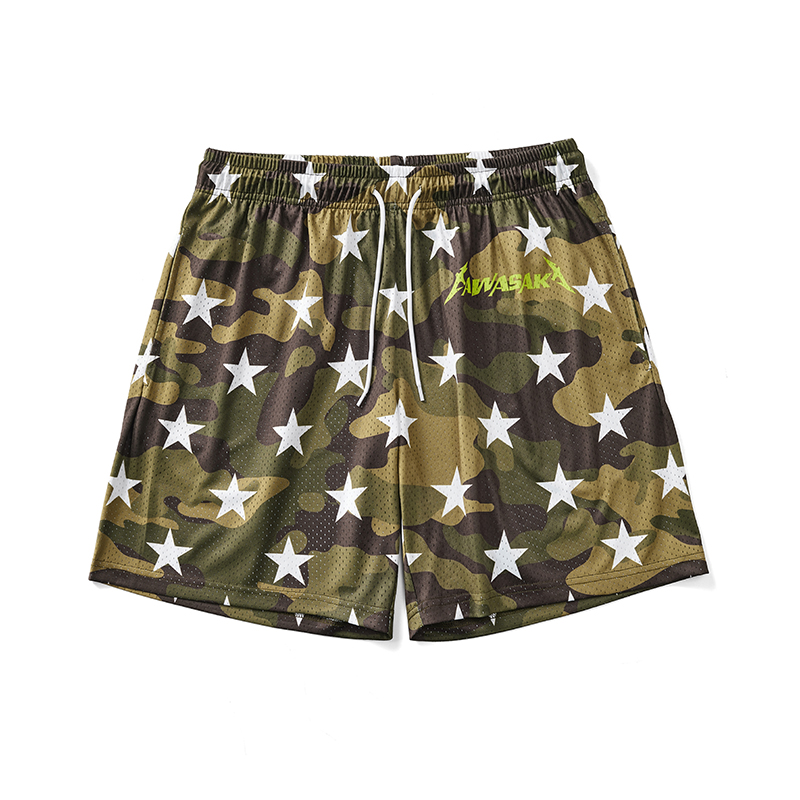 Army Green Camouflage Sublimation Shorts Mesh Lifestyle Shorts