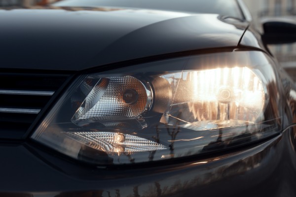 Luminous headlights cars