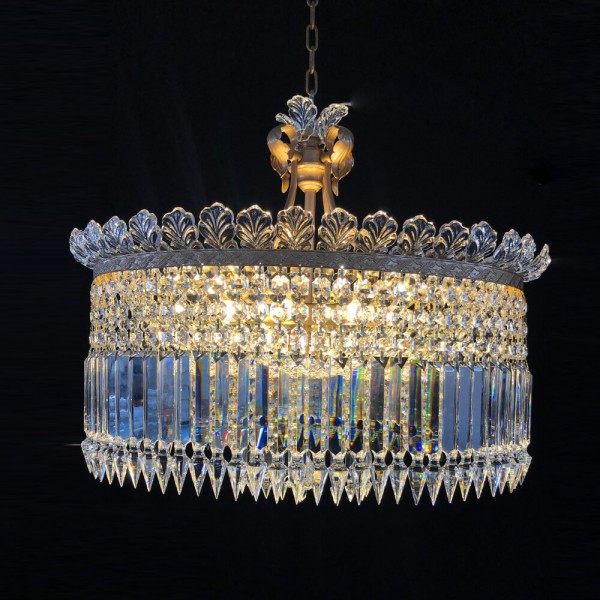 High Quality 32 Inch Oval Crinoline Baccarat Chandelier Crystal Lighting