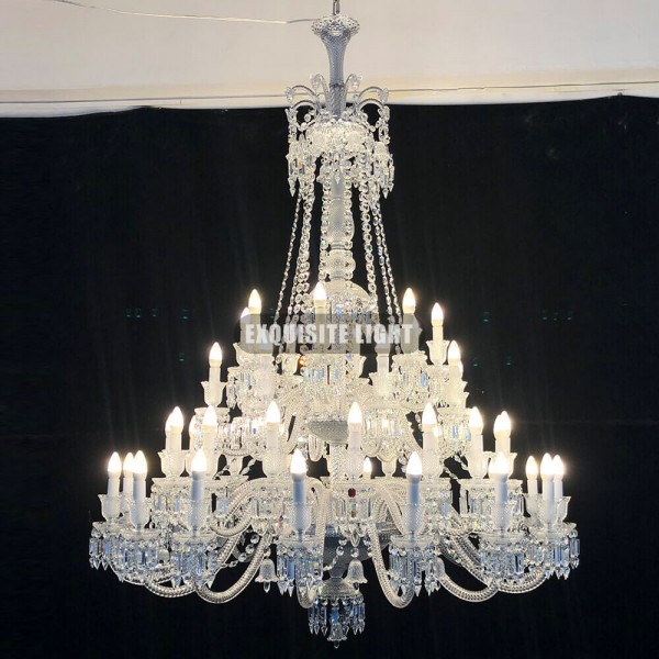 High Quality 48 Lights Clear Zenith Baccarat Chandelier Crystal Lighting