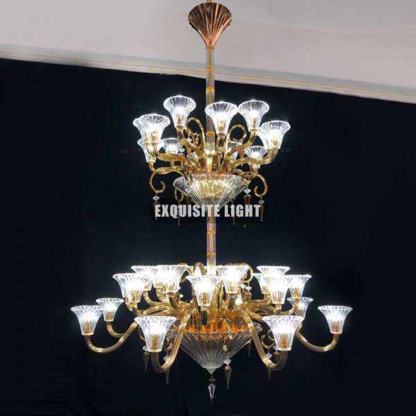 High Quality Mille Nuits Gold Chandelier Lustre Baccarat Crystal Lighting