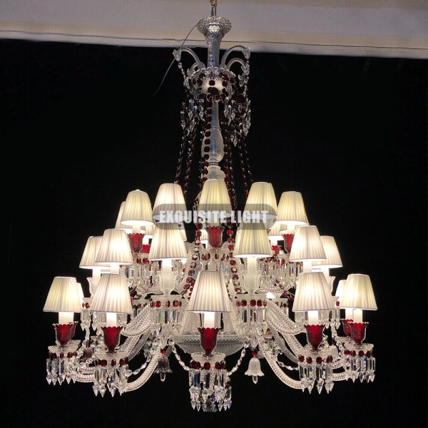 High End Replica Luxtre Baccarat 36 Lights Red Zenith Baccarat Crystal Lighting