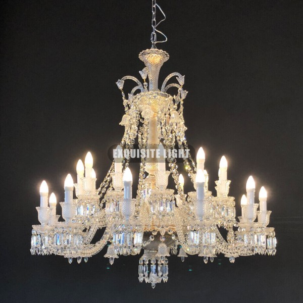 Short 24 Lights Replica Clear Zenith Baccarat Chandelier Crystal Lighting