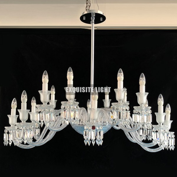 16 Lights Replica Ellipse Baccarat Crystal Lighting Dining Room Chandelier