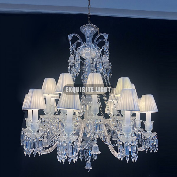 Short 18 Lights Replica Clear Zenith Baccarat Chandelier Crystal Lighting