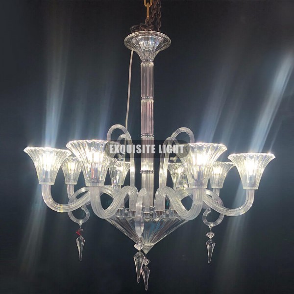 8 Lights Mille Nuits Chandelier Replica Clear Crystal Baccarat Lighting