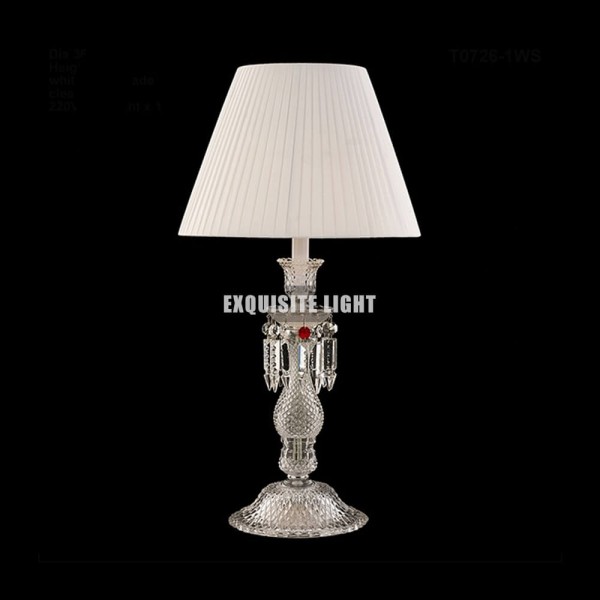 Baccarat Table Lamp with White Shade