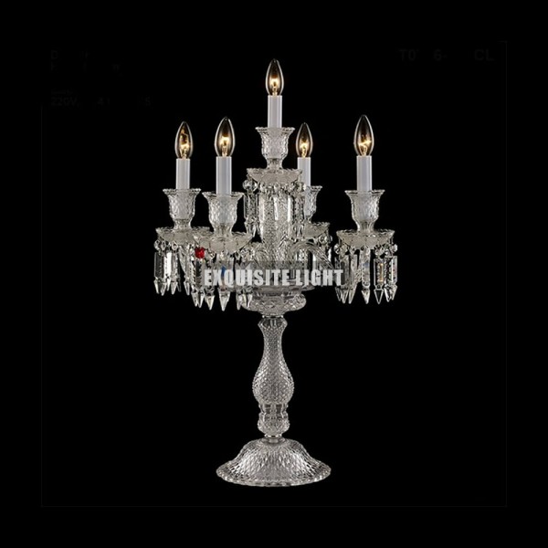 5 Lights Clear Baccarat Table Lamp