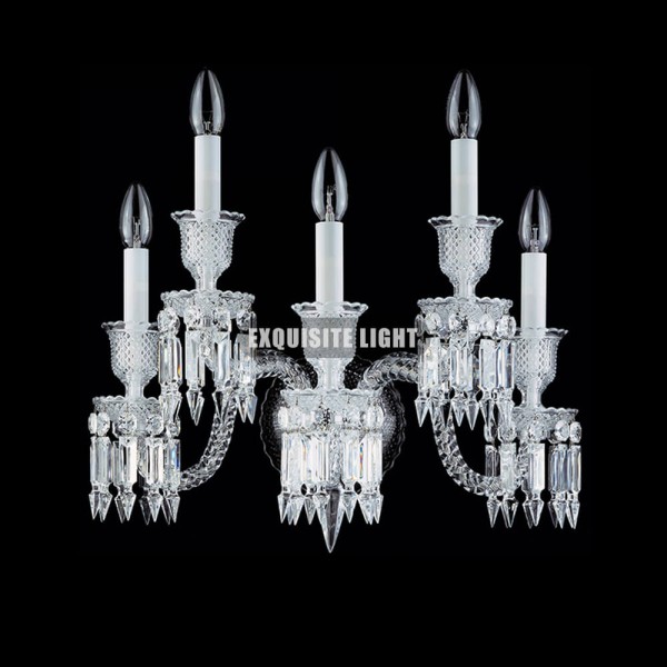 5 Lights Clear Baccarat Wall Sconce