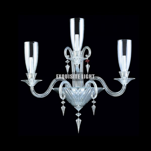 3 Lights Baccarat Wall Lamp with Glass Shade