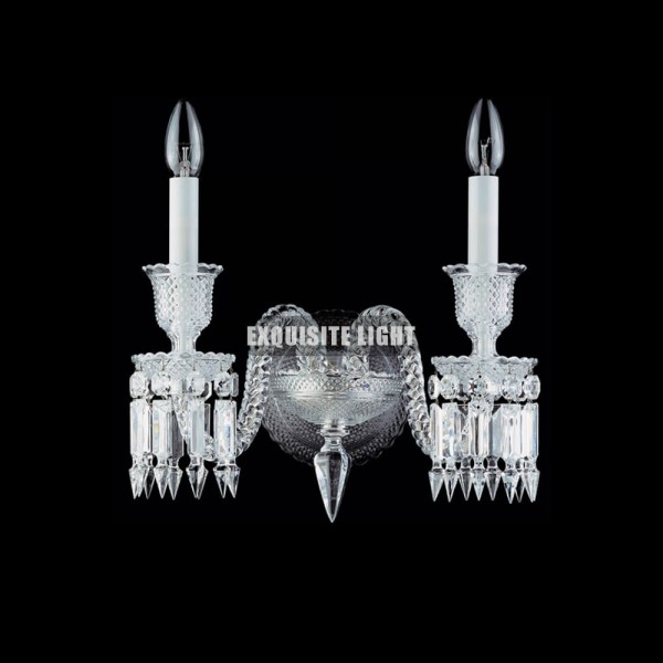 2 Lights Clear Baccarat Wall Light