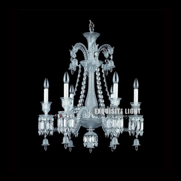 6 Lights Clear Baccarat Chandelier