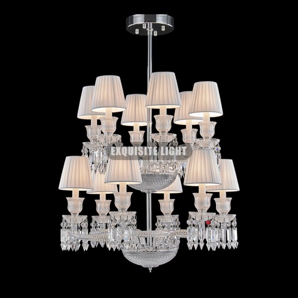 Two Layers 12 Lights Baccarat Crystal Lamp