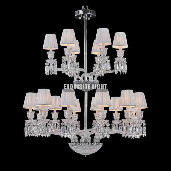 Two Layers 18 Lights Baccarat Crystal Lamp