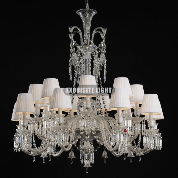 18 Lights Baccarat Crystal Lamp with Shade