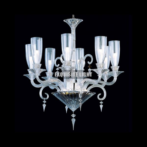 8 Lights Baccarat Chandelier with Glass Shade